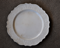 Plate, white salt-glazed stoneware, England, c. 1765