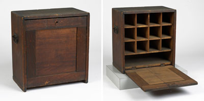 Field desk, owned by Peter Muhlenberg Jr., probably American, c. 1810-1815